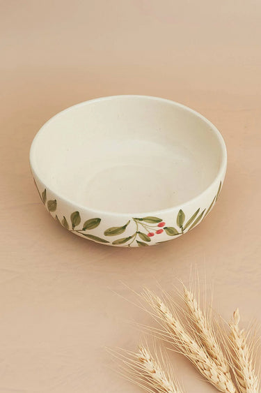 Holly Holiday Leaf Bowl